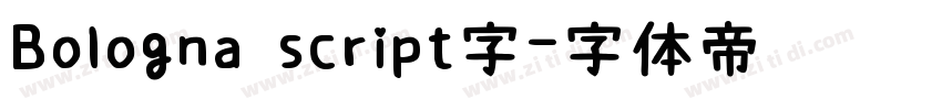 Bologna script字字体转换